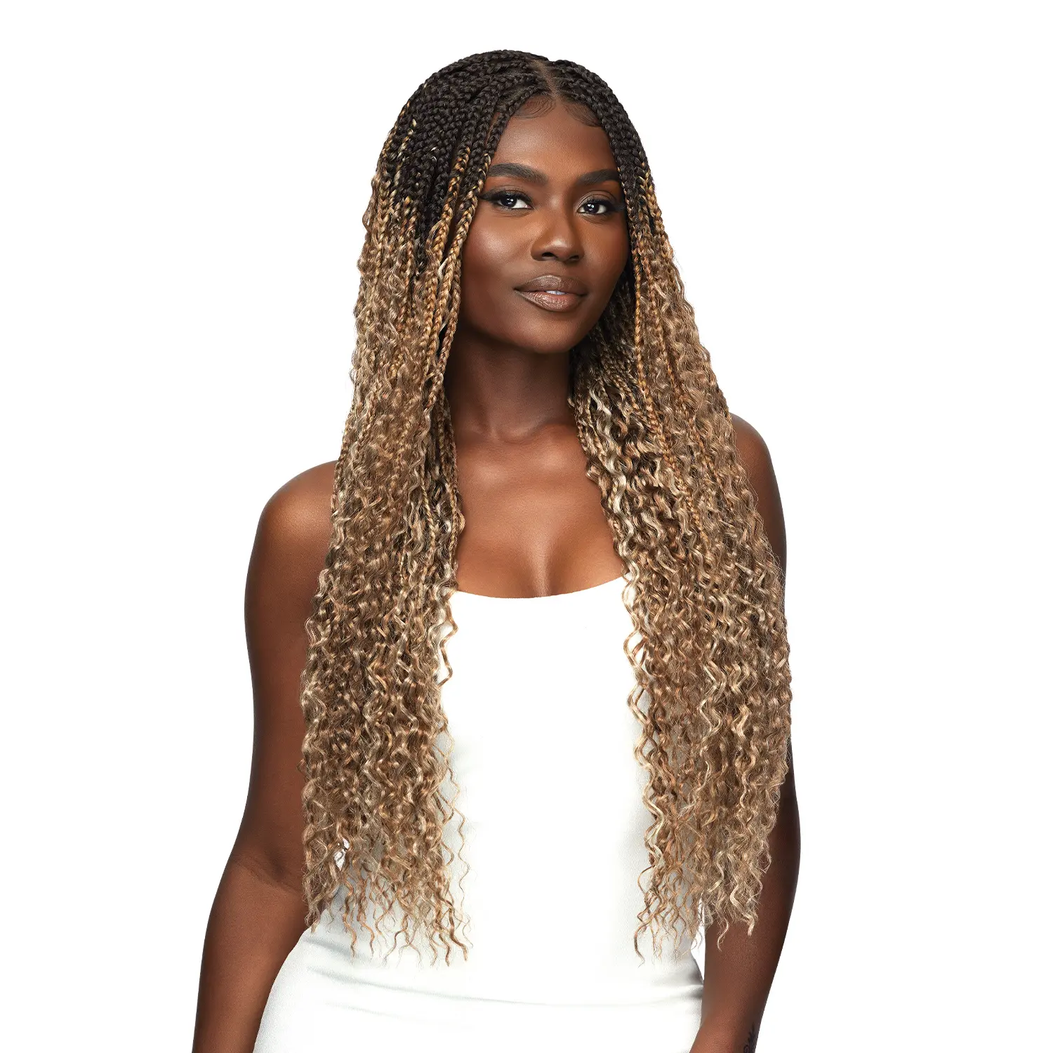 Outre Pre-Braided Lace Wig, 30" Boho Style Knotless Box Braids with 13x4 HD Lace Frontal, Glueless Synthetic Hair with Baby Hair, Boho Style Wigs, Lace Braided Wigs