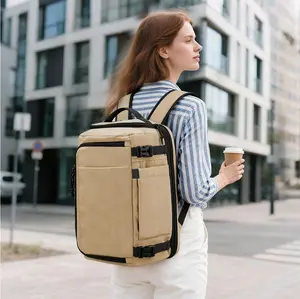 Carry-On Travel Backpack 15.6" Laptop Waterproof Quick Access Fits 40oz Water Bottle Ideal for Airplane Travel Durable Compact Airline Approved Secure 35L-341L Volume 8External Pockets  with shoe compartment laptop bag for women Flight Approved