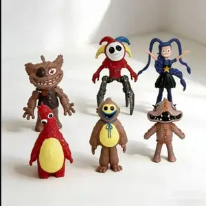 6-Piece Bobbi Game Time Action Figure Set, 3-4Inch Mini Gaming Characters, Collectible ModelDolls, Handmade Whimsical Figurines, Birthday Gift
