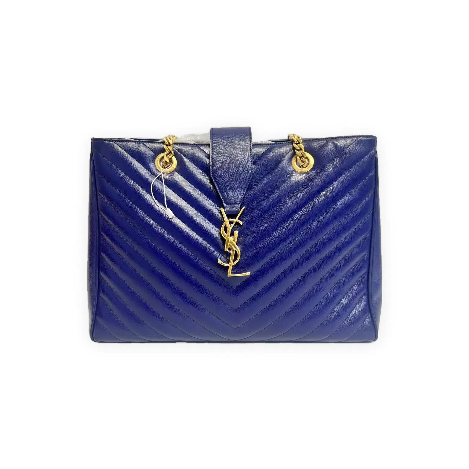Pre-owned Yves Saint Laurent Matelasse leather Shoulder Bags (YSL) Compact Chain Shoulder Tote Bag, Monogram Design, Very Good Condition, S014260605035