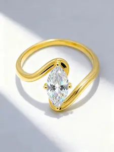 1 PC Marquise-shaped Teardrop Zircon Ring, Marquise Cut Ring for Women Fashion Jewelry for Festival Party Daily Clothing Decor Wedding Engagement Eternity Band Ring Ladies Anniversary Party Birthday Valentine's Day Gift for Her