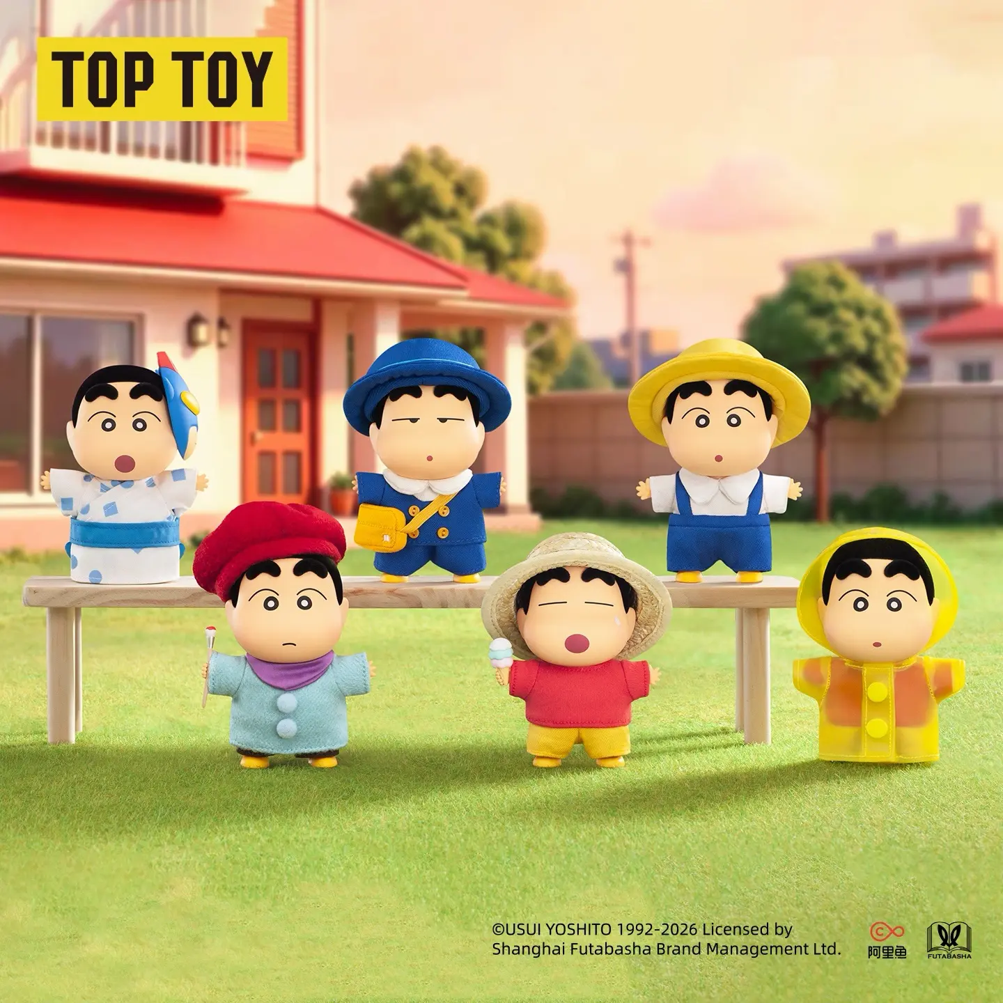 TOPTOY CRAYON SHINCHAN Mischief Maker's New Clouthes Series Plush Pendant Blind Box,Cute Figures, Desktop,Holiday & Birthday Gift summerwins graduation tiktokshopbacktoschool