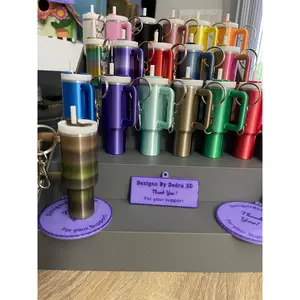 3D Printed Tumbler Cup Keychain Key Chain With Storage Inside Lip Balm Holder