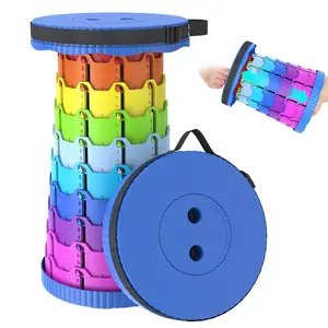 【Summer Vibes】Upgraded Collapsible Stool,Portable Stools,Telescoping Stool, Camp Chair，Max Load Capacity 400lbs,Suitable for Outdoor Picnic Camping Gardening Fishing Hiking BBQ Multi Purpose Foldable Practical Campchair And Lightweight