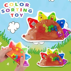 Fruit Hedgehog Sensory Toy for Toddlers, Color Sorting Toy for Fine Motor Skills, Portable Travel Toy, Classroom Reward, Christmas Gift