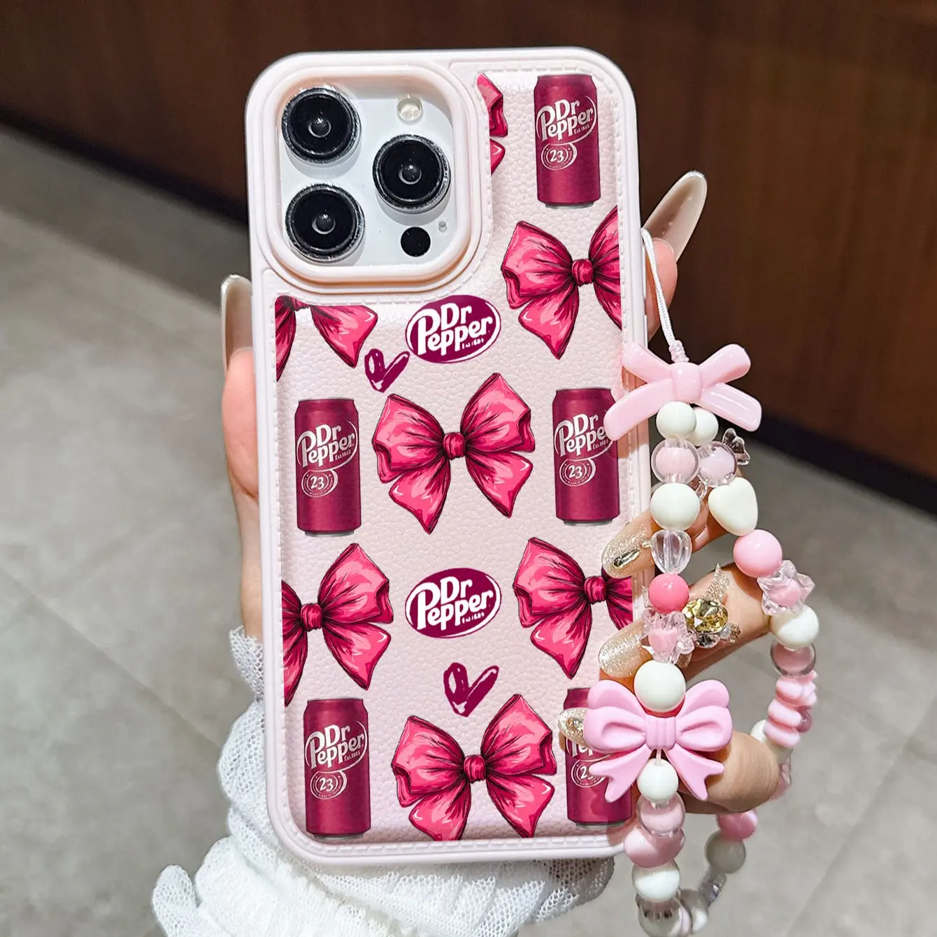Sweet Cola Drink Bow Shockproof Phone Case Casing, Anti-Drop Full Coverage for iPhone 15 Pro Max 16/13 Pro/15 Plus, Valentine's Day Gift, Mobile phone accessory, Protection