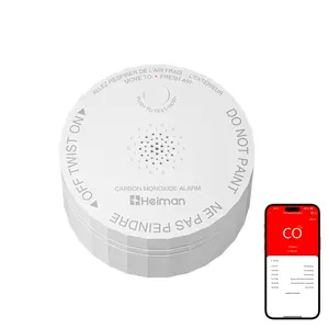 Heiman Smart Detectors For Home, Carbon Monoxide (CO) Monitoring, Instant Mobile Alerts, Compact Design for Home & Travel, 10-Year Sensor Life, ETL & UL Certified (1 Pack) Home Security System Wireless