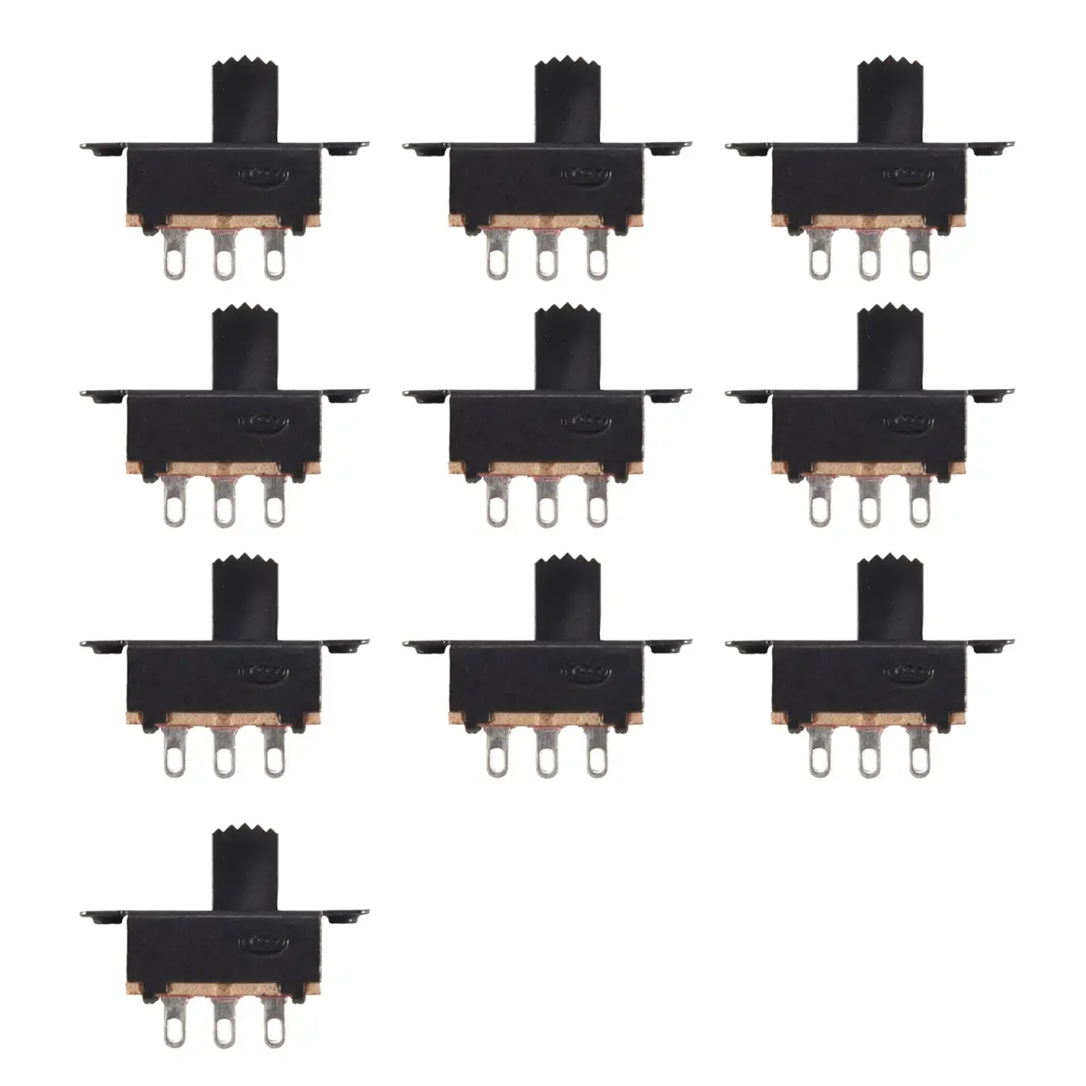 10 Pcs Light Switch, SS22F25-G7 2-Position DPDT 2P2T Panel Mount Mini Slide Switch with Solder Lug