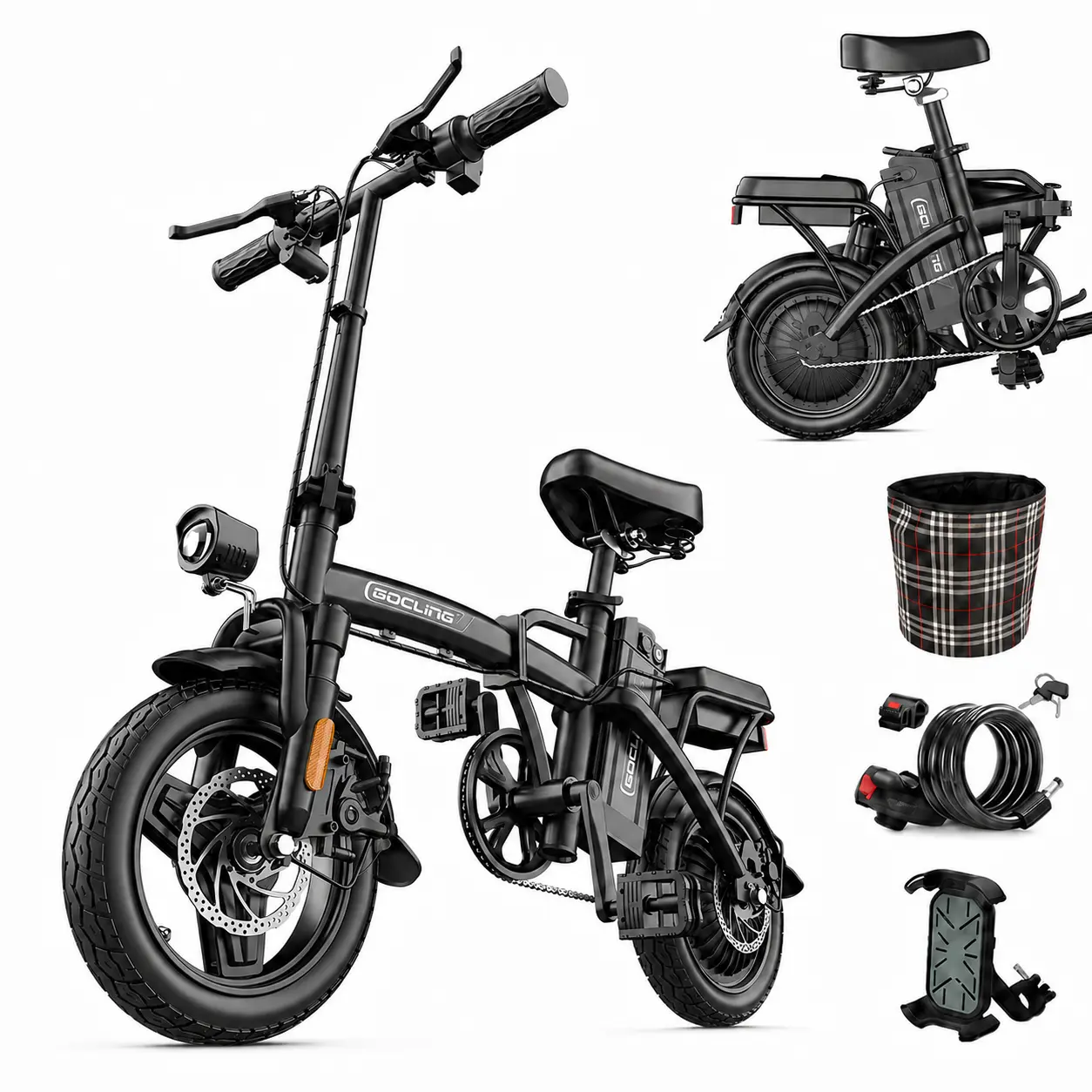 Folding Electric bike - 20MPH Max Speed, 25-35mi Range,15Ah Removable Battery, 650W Peak Motor, Air Tires, Front-Rear Disc Brakes, LED Display, 2-Person Capacity, Outdoor Leisure Sports Electric Bicycle, Ebikes,camping essentials, Bikes, Commuting