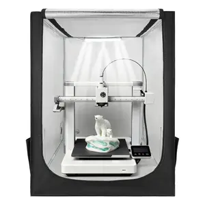 VEVOR 3D Printer Enclosure with Ventilation, Dustproof Waterproof Large Size 600D Oxford Cloth 3D Printer Tent, Constant Temperature Protective Case with LED, Designed for Bambu Lab A1 Combo, GreyVEVOR Super Brand Day