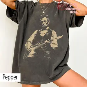 President Abraham Lincoln Playing Guitar Abe Lincoln Comfort Colors T-Shirt, Funny History Music Lover Gift, Vintage Political Humor Tee