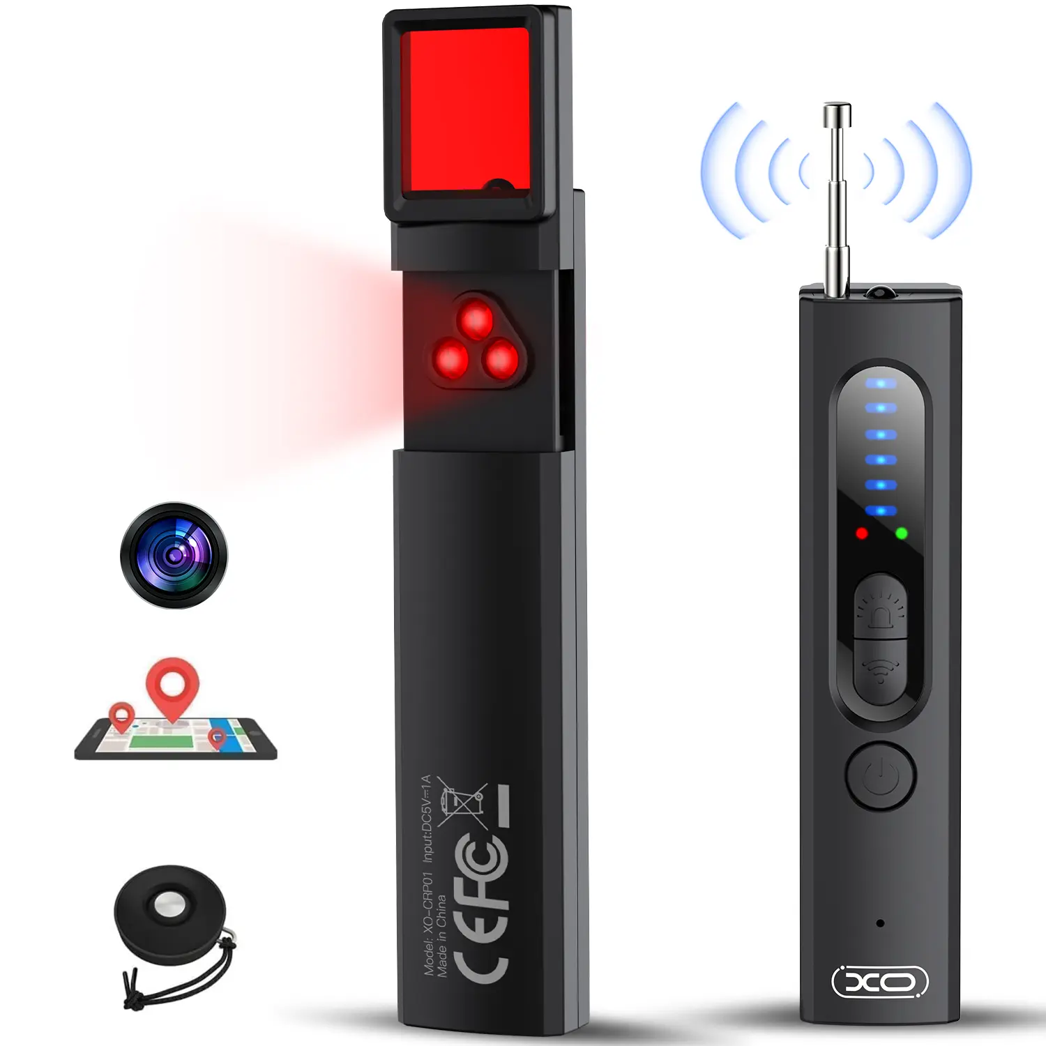 Hidden Camera Detector, GPS Tracker Finder & RF Signal Scanner for Privacy Protection, Ideal for Hotel, Travel, Office & Car