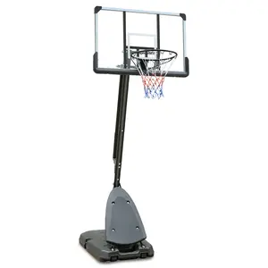 Use for Outdoor Height Adjustable 7.5 to 10ft Basketball Hoop 44 Inch Backboard Portable Basketball Goal System with Stable Base and Wheels silent basketball hoop haloball basketball  hoop