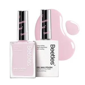 Beetles Pink Nail Polish & Gel Nail Polish Set – 2-Piece 15ml Gel & Nail Lacquer Duo for Long-Lasting, Salon-Quality Shine, Gel Shine Finish, Gift for DIY & Salon Manicures, Nail Products, Soak Off Gel, UV Light Gel, UV Gel Set