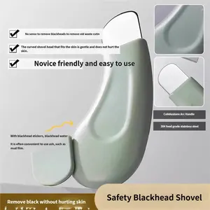 Stainless Steel Blackhead Cleaning Tool, Manual Nose Massage Scraping Board, Manual Extrusion Whitehead Blackhead Tool, Facial Cleaning Tool, Skincare, Blackhead Removal