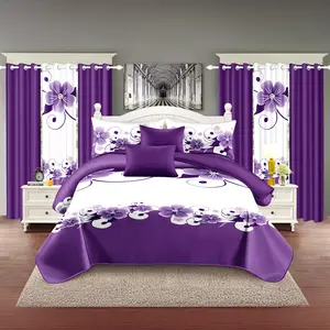 9 piece Microfiber Bedding Set for Farmhouse Bedroom and Dorm Decor All Season Comfort Breathable Durable Soft Queen or King Size with Gift Bag Christmas Floral Print