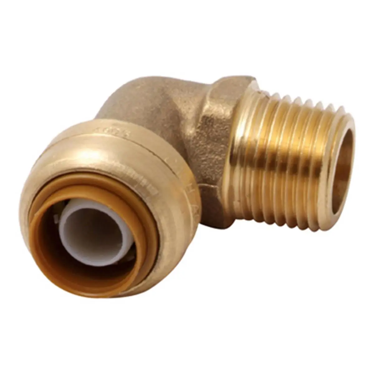 212 MAIN Cash Acme U286LF 0.75 in. Push-Fit Sharkbite Grip MNPT Elbow - PEX/CPVC Stainless Steel Pipe Fitting, 4 in. Connection, Perfect Seal for Household Use Appliance Parts & Accessories
