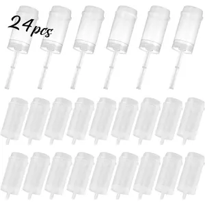 24 Pack Muti-purpose Reusable Plastic Cake Push Pop Containers with Lids, Push-up Pop Shooter for Cupcake, Confetti, Homemade Ice Cream and Desserts