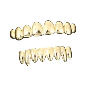 Brass Grillzs for Rappers Event and Clubs Teeth Decorations