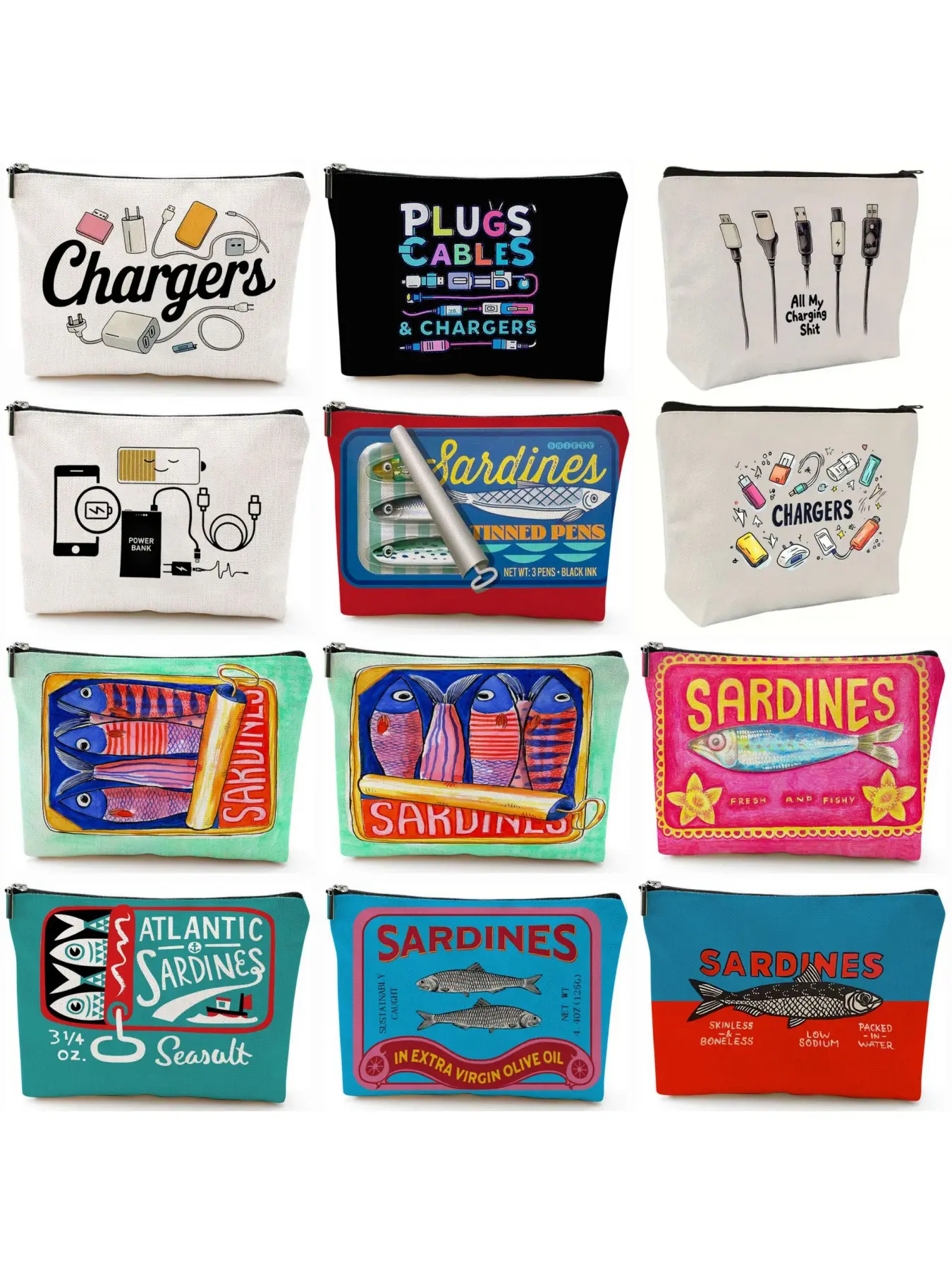 Hot-selling makeup bag collection, data cable storage bag, gift for knitting clothing enthusiasts, clutch bag