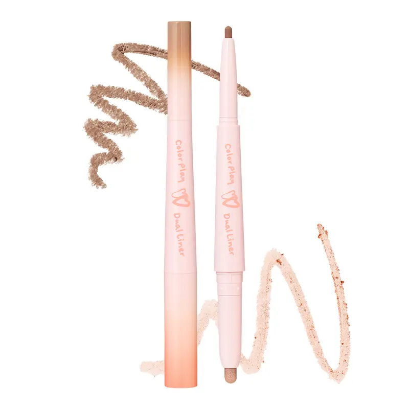 2aN Color Play Dual Liner, 2-in-1 Aegyo-sal & Shading Pencil, Long-Lasting Pearl & Matte Duo Liner for K-Idol Eye Makeup, Easy to Blend, All-Day Wear, Korean Beauty Makeup Cosmetic