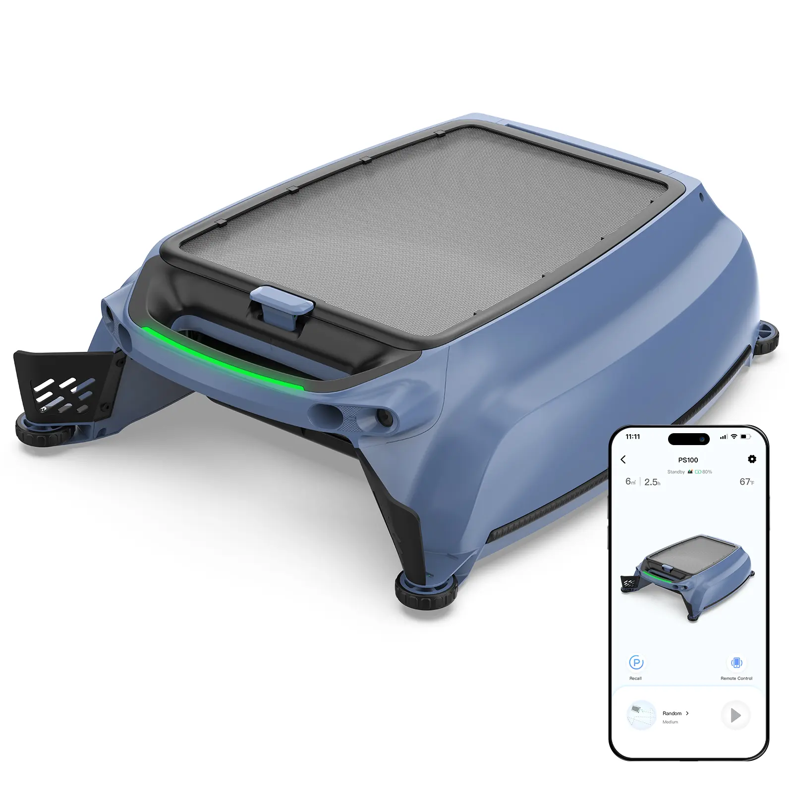 AIRROBO SP200 Solar Powered Robotic Pool Skimmer, Pool Cleaning Supplies, App Control, 20-Hour Runtime, Smart Obstacle Avoidance