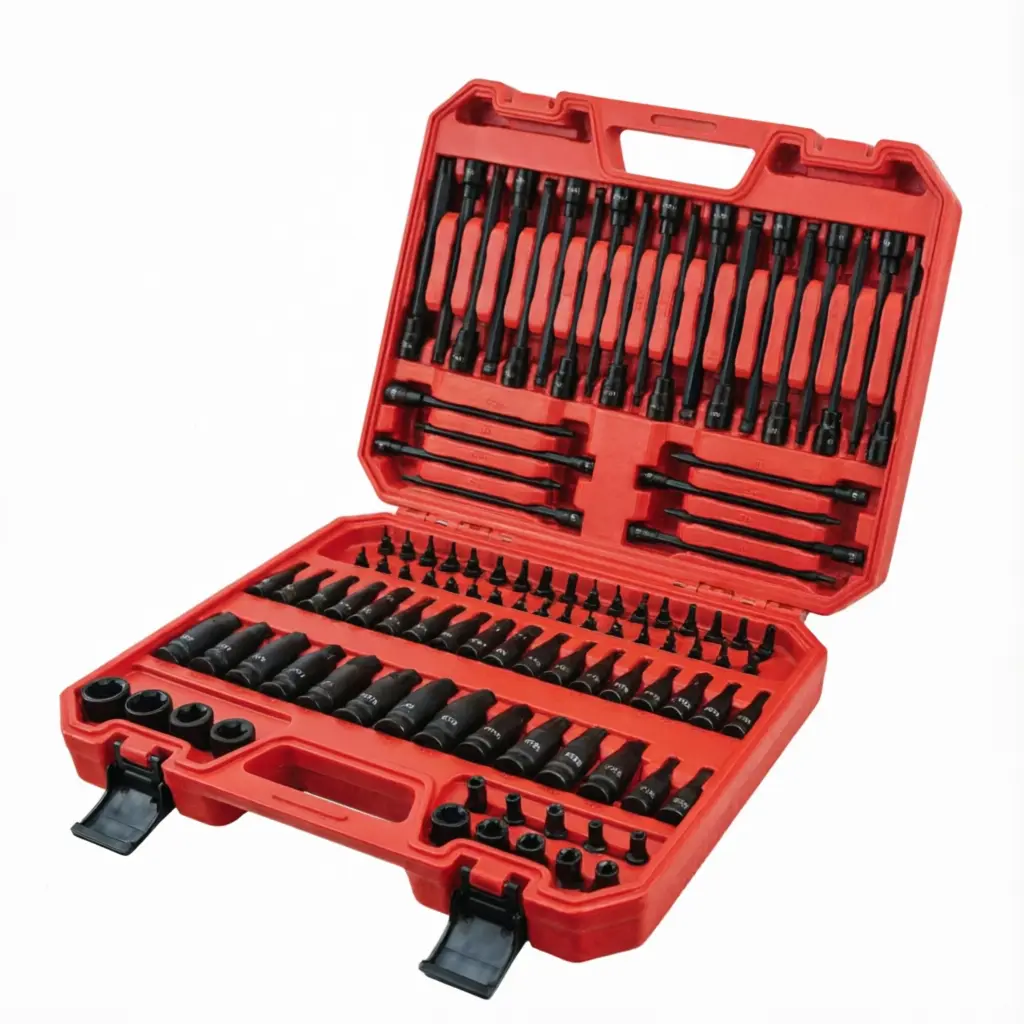 107-Piece Hex and Torx Socket Set, 1/4“, 3/8”, and 1/2" Drive Sizes, Includes Extra-Long Torx, Tamper-Resistant Torx, Hex, and Ball-End Hex Sockets, SAE/Metric Socket Sets, S2 Alloy Steel Sockets, Outdoor Emergency Tool father day gift