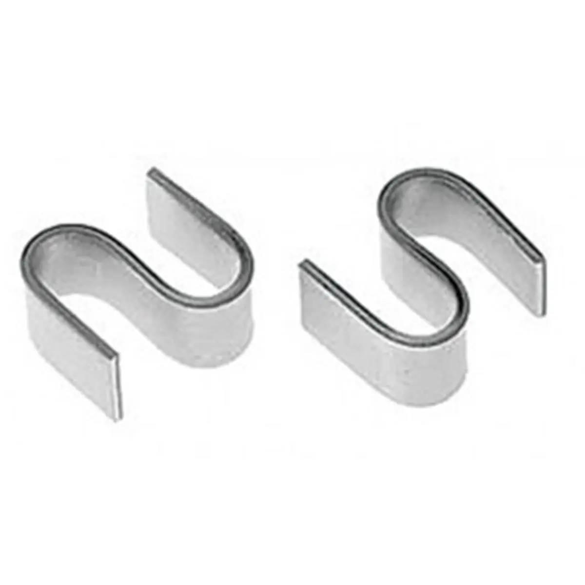 212 MAIN Chrome Finish Steel S-Hook Shelf Hooks, for Continuous Run Chrome Wire Shelving, 8-Piece Set, Eight Pieces