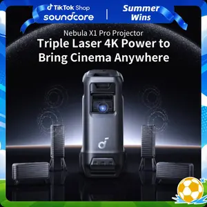 Nebula X1 Pro Triple Laser 4K Home & Outdoor Cinema Projector, 3500 ANSI Lumens Mobile Theater, 7.1.4 Spatial Sound, Official Dolby Atmos, Optical Zoom, 56000:1 Contrast, Intelligent Setup #DealsForYouDays, #summerwins