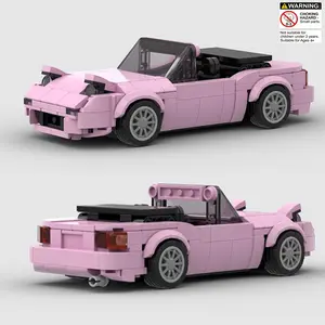308pcs Moc Super Car Racing Classic Building Block Model Set, Moc Sports Car, Moc Blocks Set, Stem Educational Creative Toy, DIY Car Model Kit, Birthday Gift