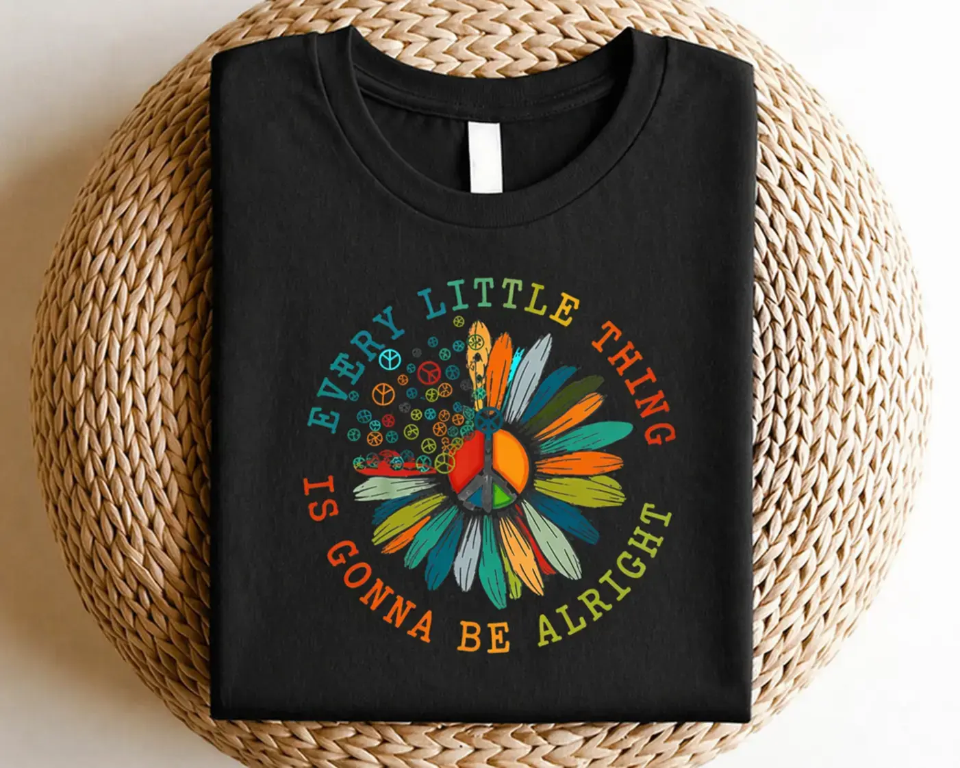 Peace Sign T-Shirt, Retro 70s Hippie Daisy Tee, Gift For Friends