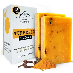 Turmeric Soap For Face & Body - Turmeric Helps With Acne, Dark Spots, Blemishes, & Brightens Skin ( 2 Pack )