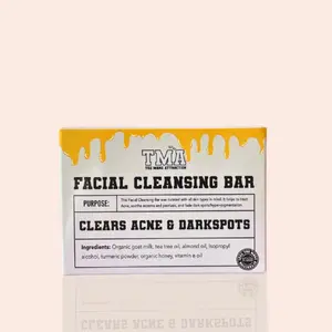 Turmeric + Honey Facial Cleansing Bar Makeup Remover Oil Acne Gentle Cleanser Unscented Serum