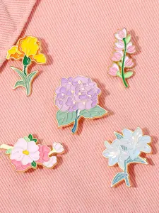 Cute Flowers Brooch, Fashion Brooch for Women & Men, Enamel Pin for Backpacks, Jeans, Scarves, Hats Decoration, Trendy All-match & Exquisite Brooch for Gift