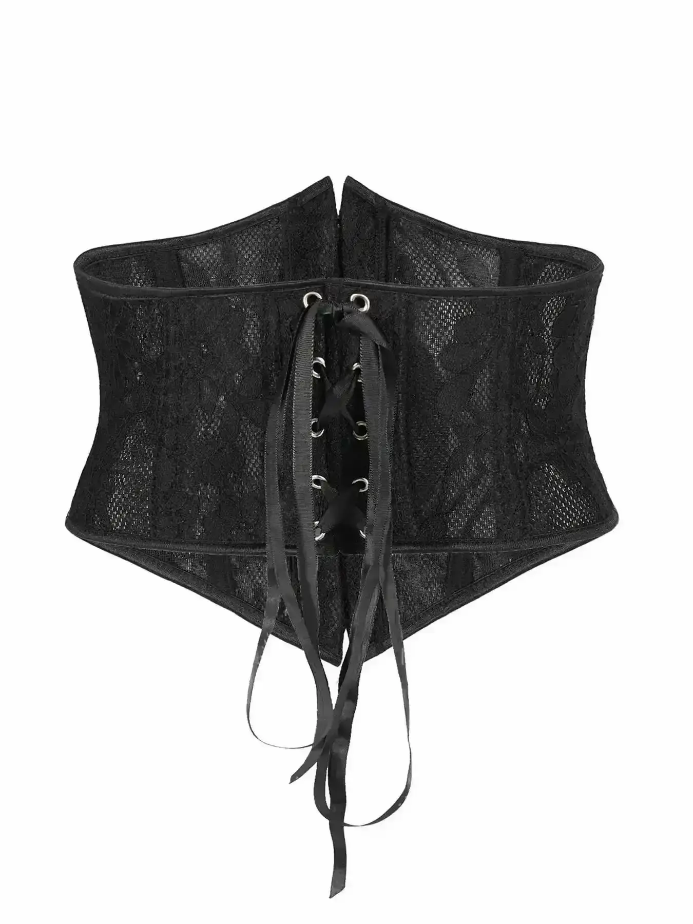 Floral Lace Front-Closure Waist Trainer for Women, Solid Color Printed Tummy Control Shaper, Breathable High Waist Corset Cincher, Abdomen Training Shapewear, delicate design refined silhouette intimate fit