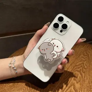 Cute Cat Couple Magsafe Grip, Magnetic Pop Socket for iPhone, Gift for Valentine