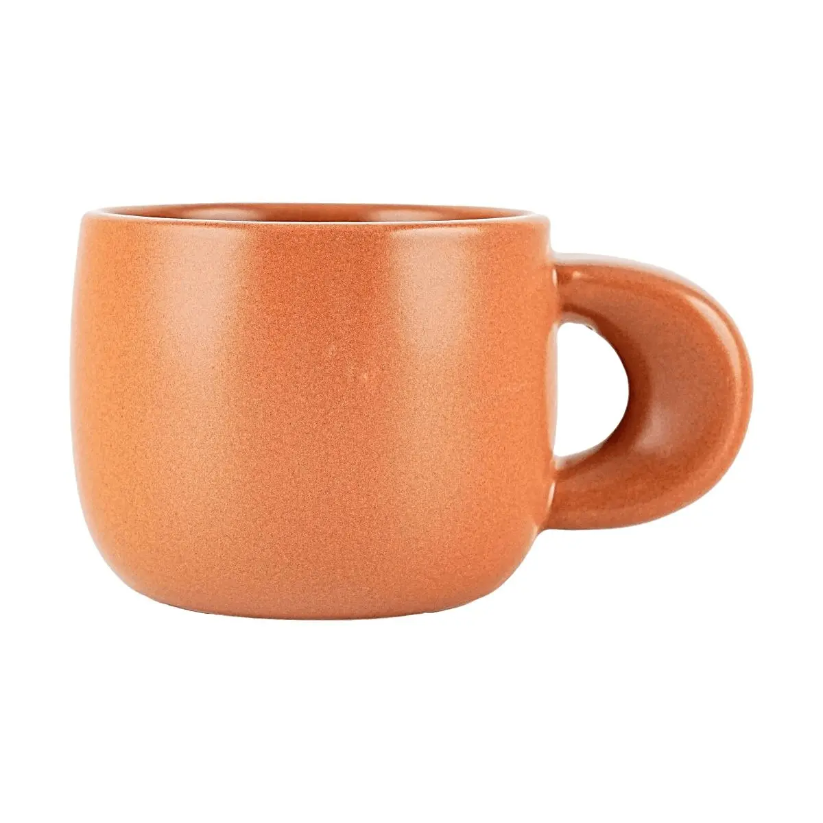 Golden Lion Cute Bear Mug - Korean Style Matte Orange Ceramic Cup, 200ml, 11.5x7.9x6cm