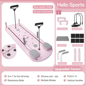 8-in-1 Multifunctional Pilates -High Quality PVC Abdominal Muscle and Core Strength Training,Foldable and Portable Design, Home Fitness Equipment for Men and Women- Available home gym fitness multi-functional exercise roller ab yoga board/B3