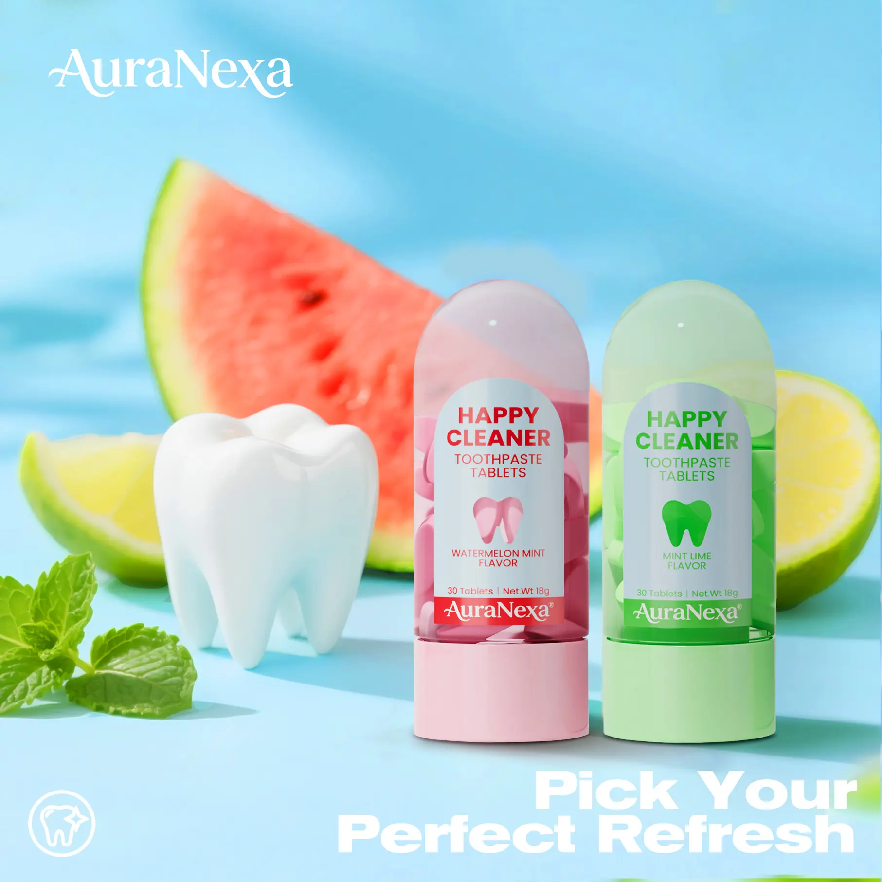 AuraNexa Solid Toothpaste – Fluoride-Free, Eco-Friendly, Portable, Long-Lasting Fresh Breath | Natural Oral Care #dealsforyoudays#Summervibes