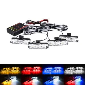Car Front Grille Lighting 12V LED Emergency Flashlight Warning Light, Firefighter Flashlight Signal Light, Led Work Lights, Strobe Lights For Trucks, Flashing Light Bar, Strobe Light Module, Model 2a49j-Cb01