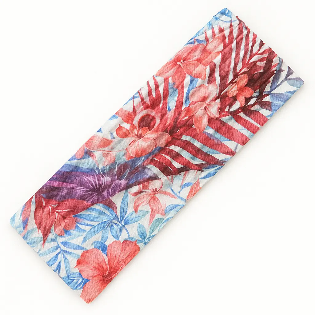 Rue – Long Style Sports Wrap (Crimson Bloom Jungle)