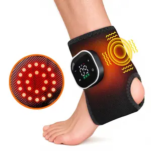 Vibrating Light Ankle Massager, Lightweight, Portable Muscle Massagers, 5 Heat Settings, 3 Vibration Modes, Ankle Heating Pad, Foot Ankle Heating Wrap
