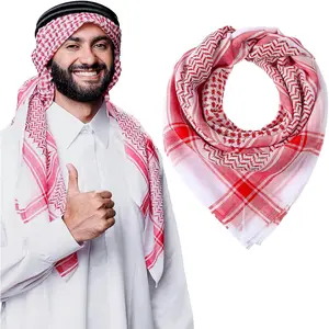Arab Shemagh Turban, Keffiyeh Arab  Scarf, Palestine Scarf Muslim  Scarf Desert Scarf   Wrap Keffiyeh Dubai Headwear for Men Women
