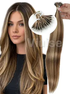 30G 50pcs Nano Beads,Capsule Nano Ring Fusion Human Hair Extensions,Straight Natural Volume,Invisible,Glueless,Blonde,Brown,Brazilian Human Hair,12inch-22inch, Human Hair Weave