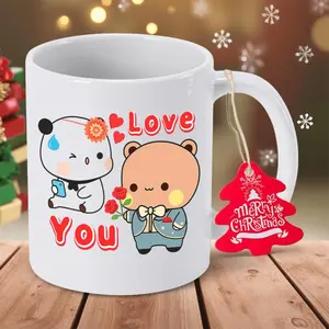 Unique Ceramic Coffee Mug Featuring Bubu And Dudu Perfect Gift For Celebrations Including Birthdays Thanksgiving And New Year Hand Wash Recommended Ideal For Living Room Use
