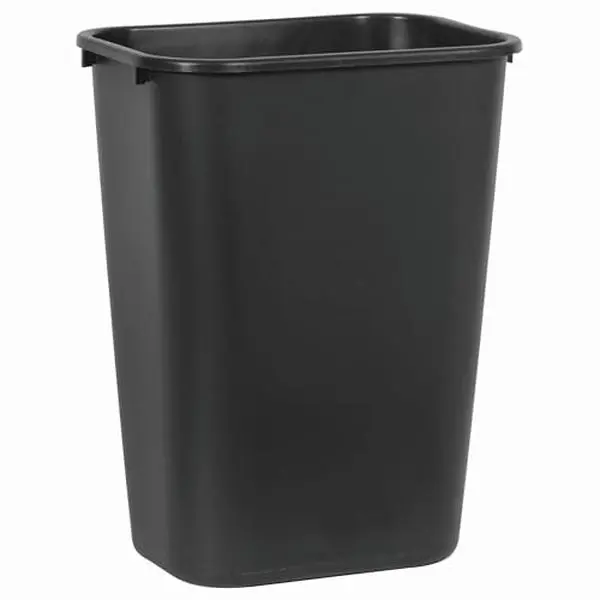 All-Plastic Laundry Chute Hamper - 41QT/10.25Gal Black Stackable Wastebasket, Smooth Finish, Fits Under Desk/Sink, Ideal for Home/Office Use, 41QT Size Home Supplies Gift