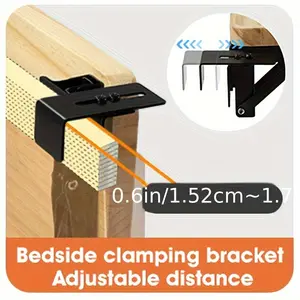 Compact Folding Nightstand with Tray - Wood and Stainless Steel, Adjustable Height (7.5-13 inches), Mobile Storage Shelf for Dorms, Small Spaces, and Home Use