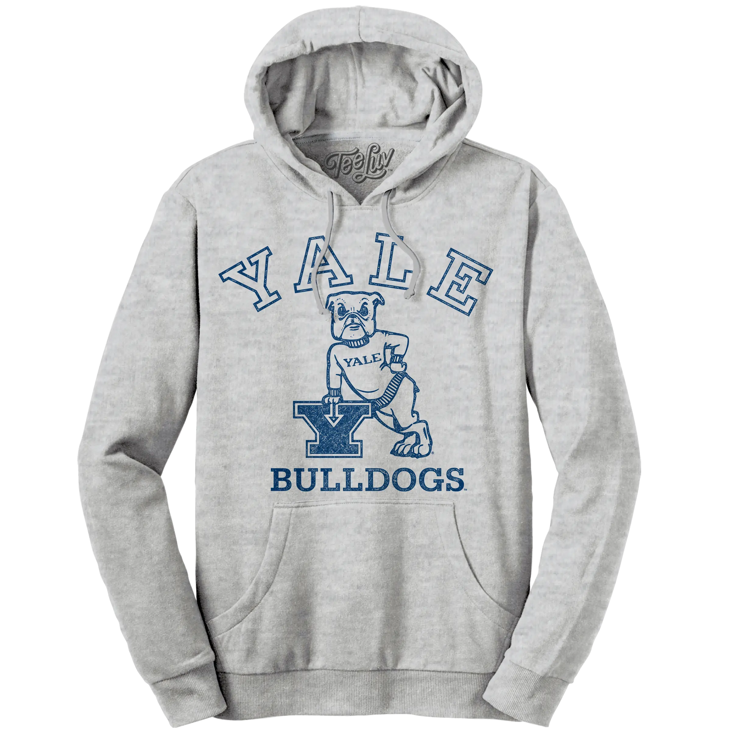 Yale Bulldog Pullover Hooded Sweatshirt - Gray