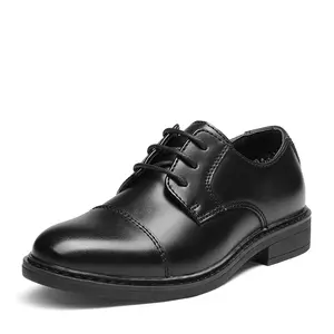 Bruno Marc Boys' Vegan Leather Cap-Toe Dress Shoes