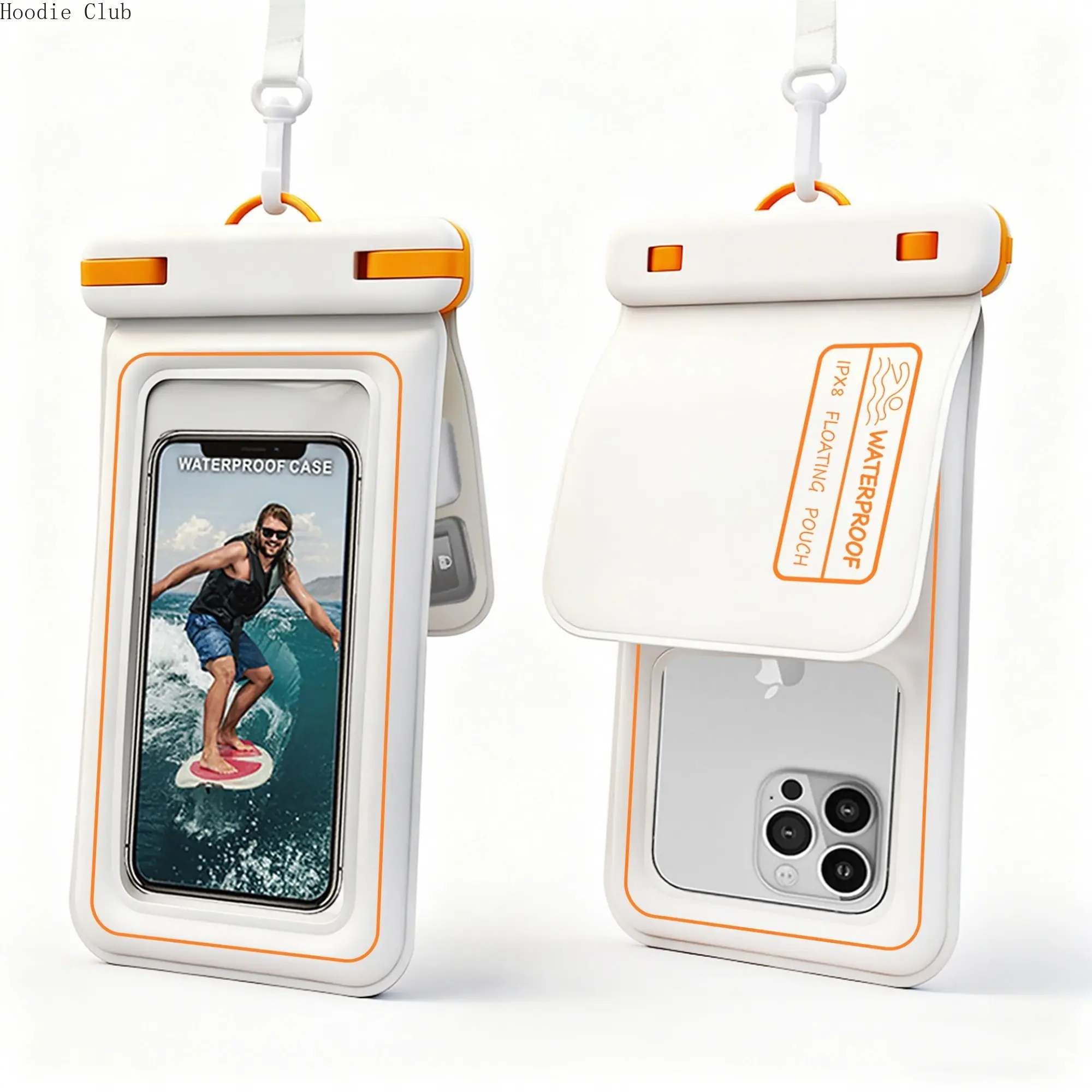 Waterproof Floating Phone Pouch - Dual Air Cushion, Touchscreen PVC Dry Bag Case, Lightweight Protective Holder, Beach Gadgets for Swimming & Water Sports, Phone Holder, Lightweight Holder